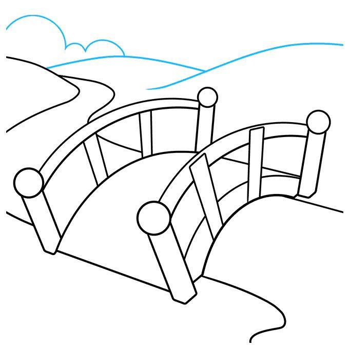 小桥流水怎么画