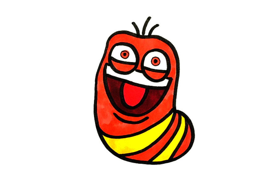 爆笑虫子 红虫子怎么画