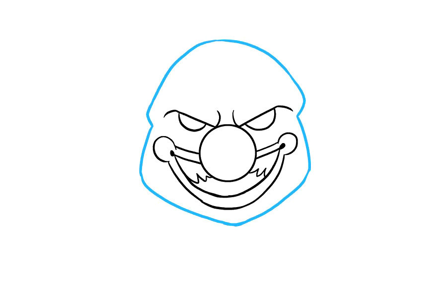 如何画一个可怕的小丑