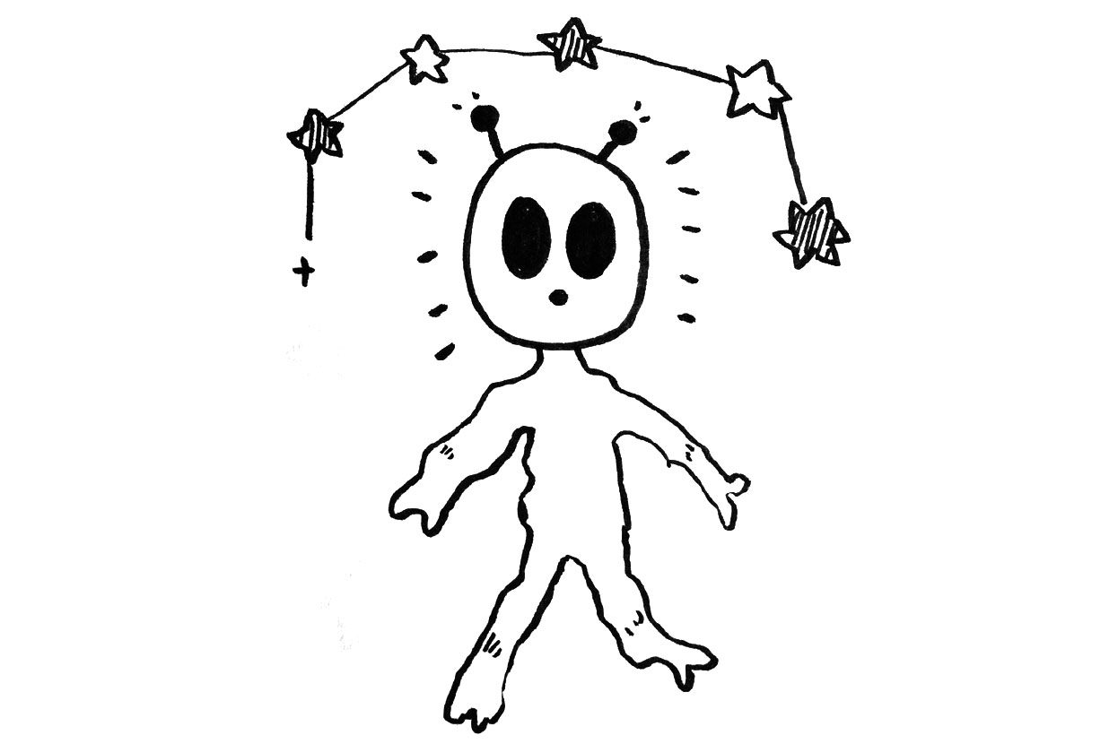 星河璀璨 一组关于外太空的简笔画图片