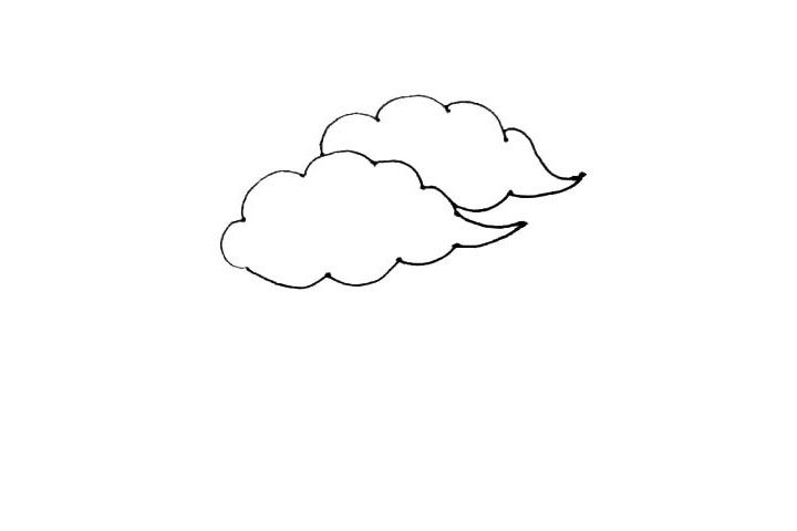 雨云简笔画画法步骤
