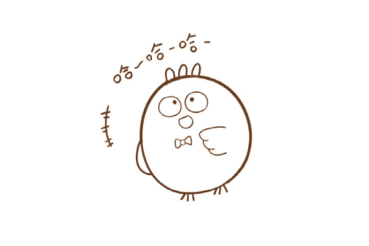 可爱的小鸡简笔画