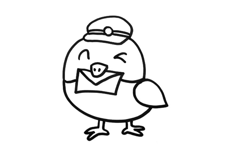 简单可爱的信鸽怎么画