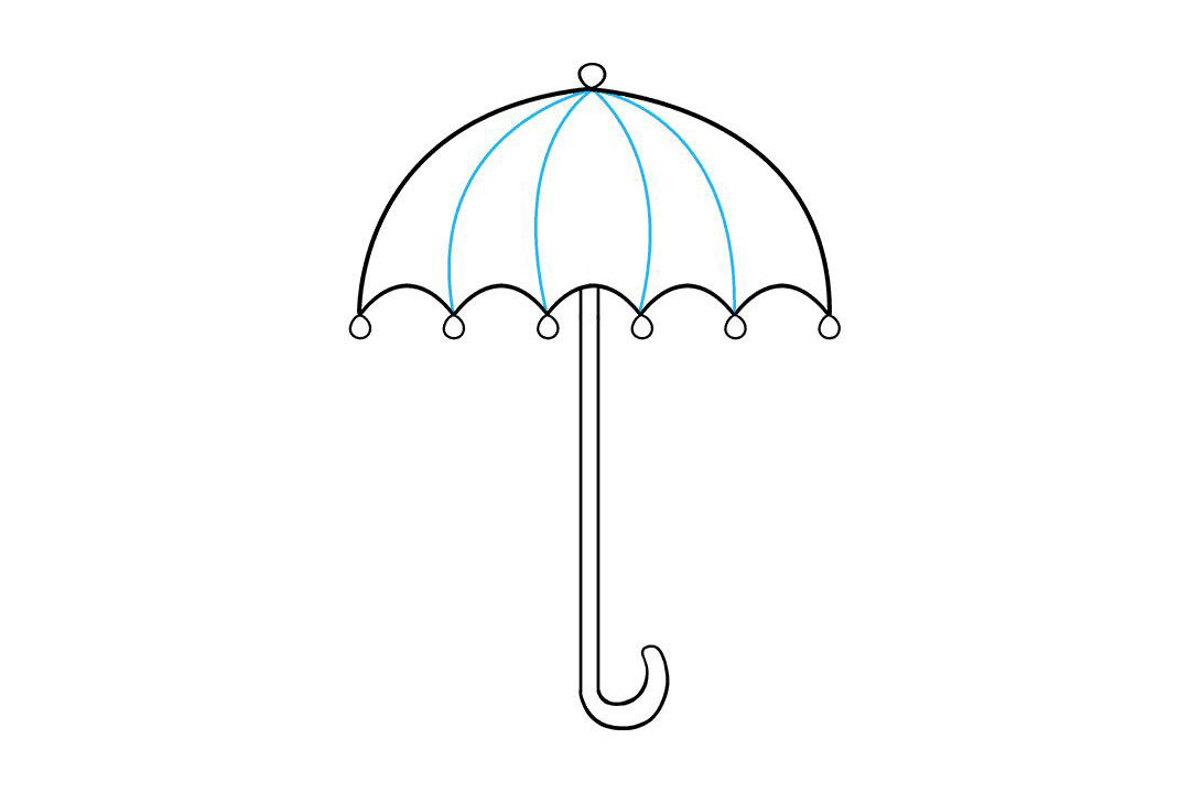 雨伞怎么画