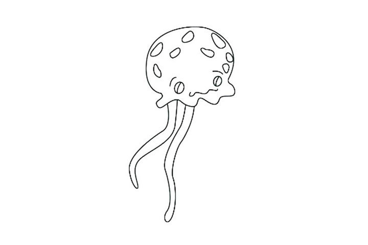 水母简笔画教程