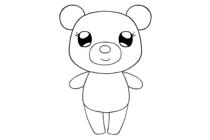 小熊MM简笔画教程