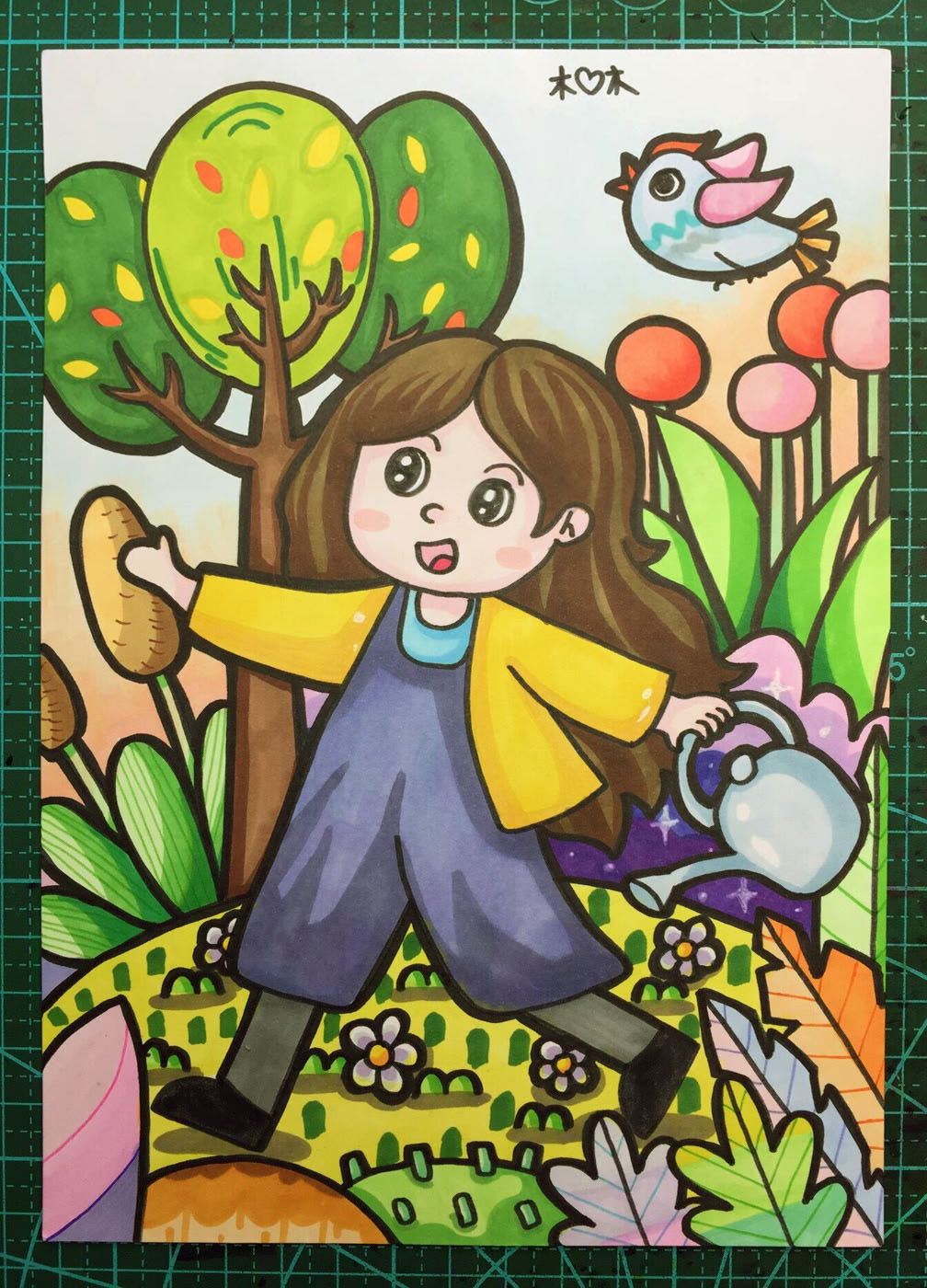 美丽的春天简笔画图片