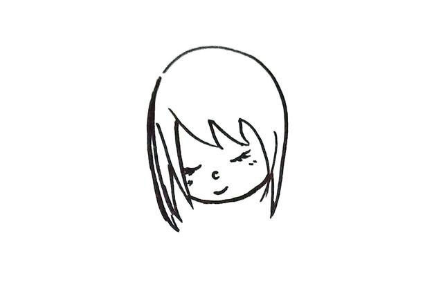 漂亮的小姑娘简笔画