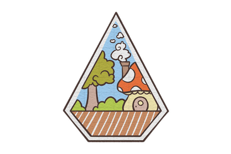 小盆栽微景观简笔画图片