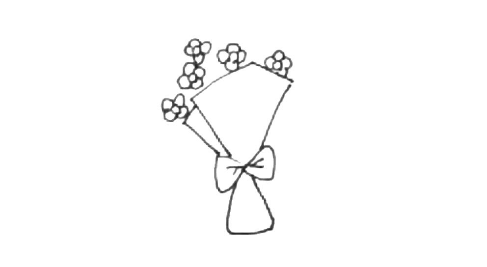 一束鲜花简笔画画法步骤