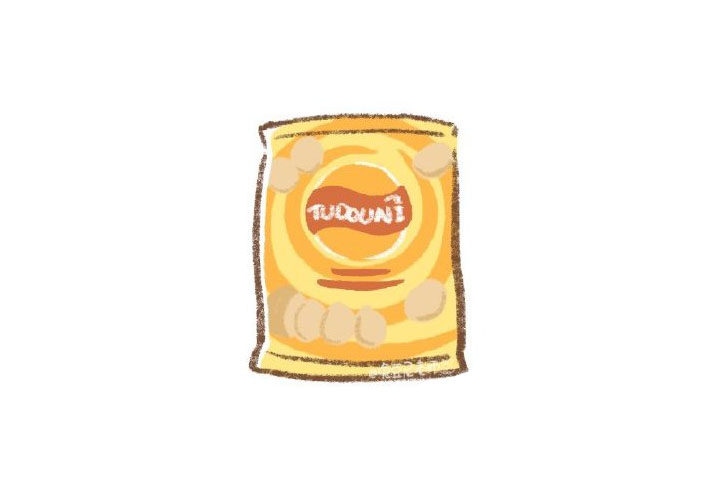美味零食简笔画 薯片怎么画