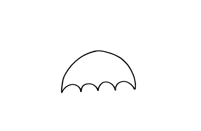 雨伞简笔画画法步骤
