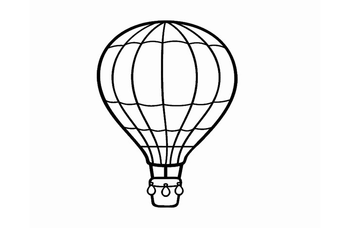 五种热气球的画法