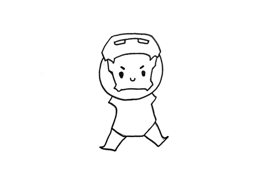 可爱版钢铁侠怎么画