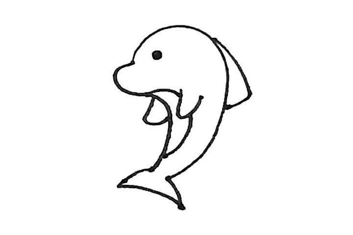 海豚简笔画画法详解