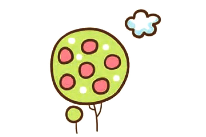 简单可爱的果树简笔画图片