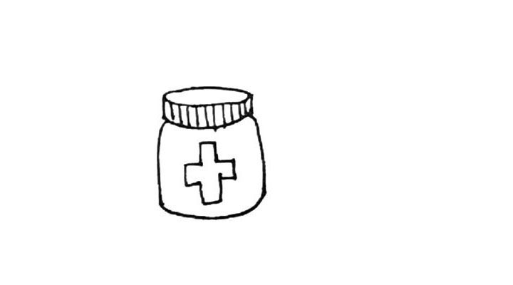 药瓶简笔画画法步骤