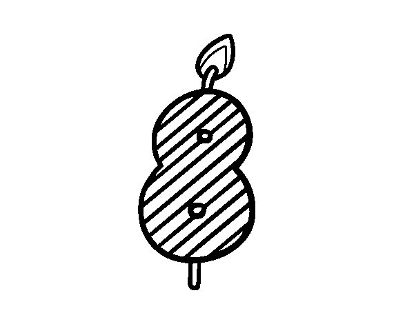 生日蜡烛简笔画图片