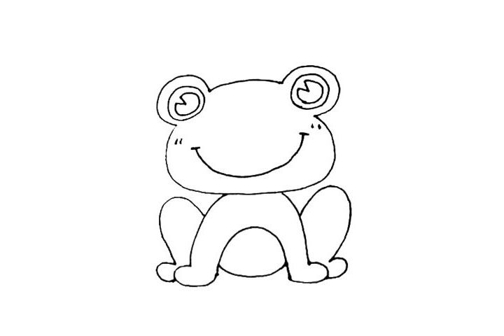 戴皇冠的青蛙简笔画画法