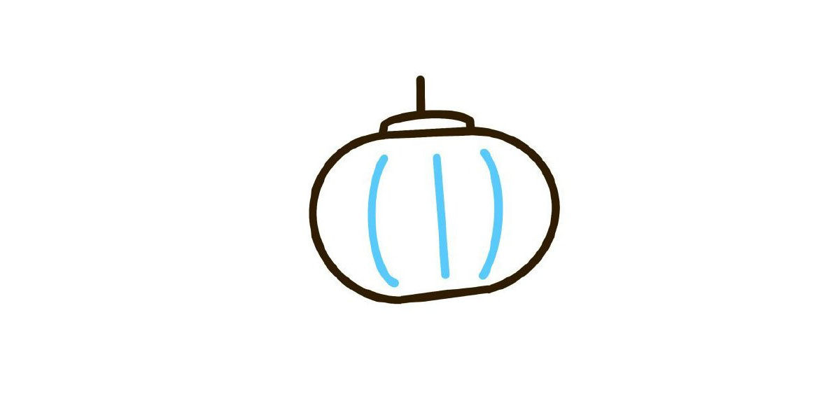 灯笼简笔画画法教程