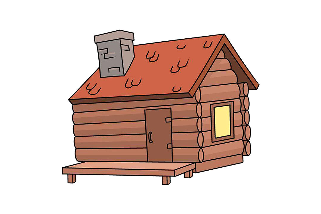 小木屋怎么画