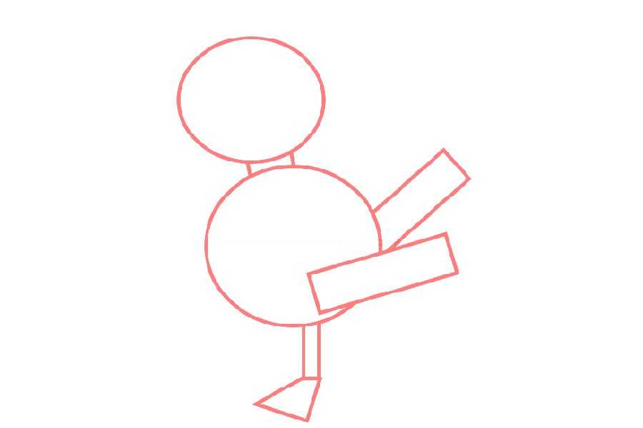 一只黄色鸭子简笔画步骤
