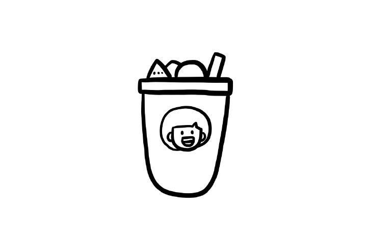 缤纷水果茶简笔画画法步骤