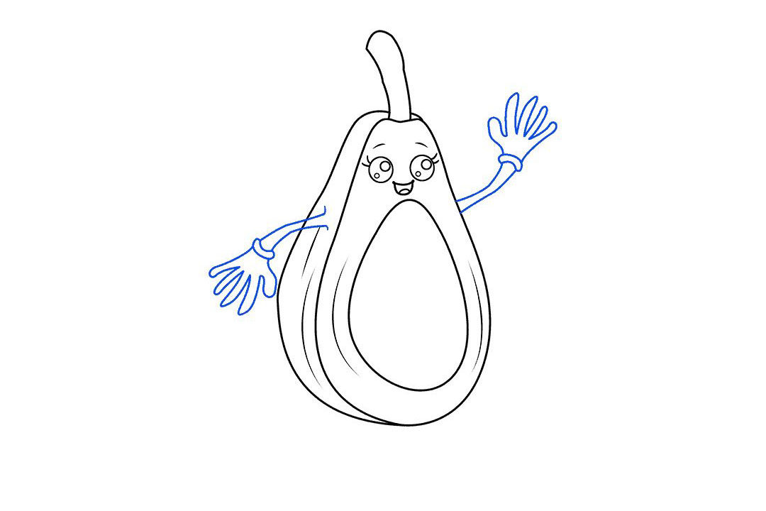 鳄梨怎么画