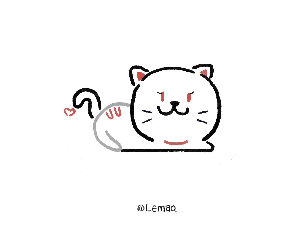 简单可爱的小猫简笔画步骤