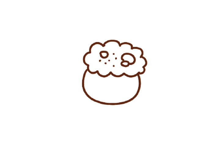 传统点心烧麦怎么画