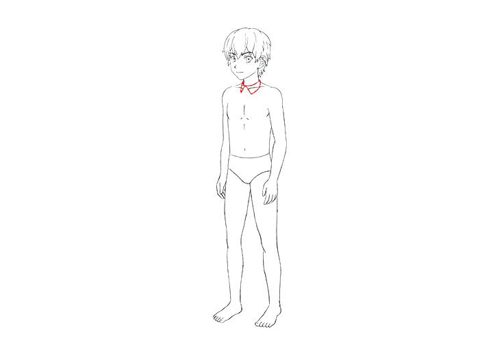 怎么画漫画人物-穿校服男孩