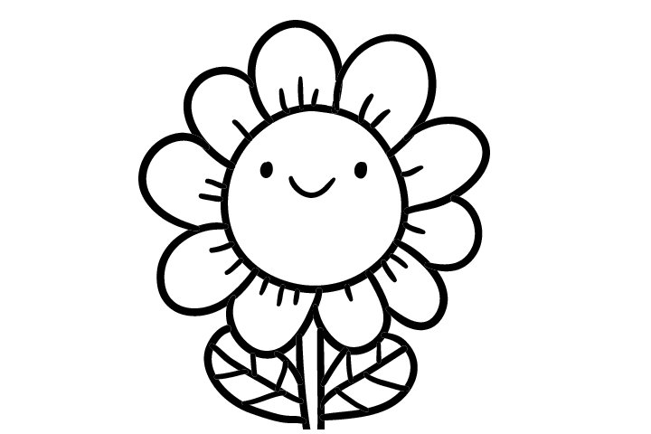 可爱的花朵简笔画图片