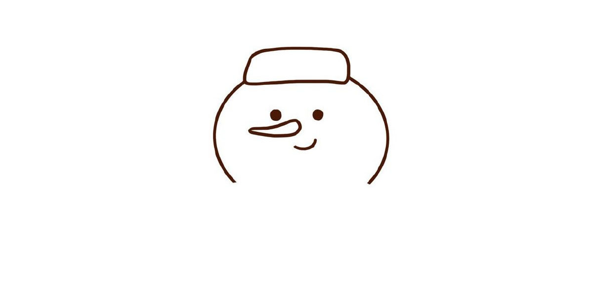 圣诞小雪人简笔画画法步骤
