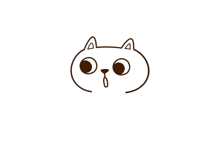 可爱的小猫卡通简笔画