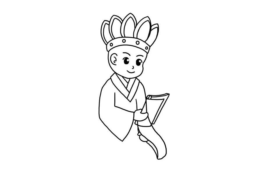 中国四大名著西游记人物 唐僧简笔画教程