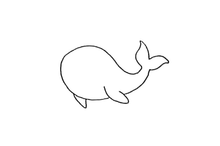 如何画可爱独角鲸简笔画