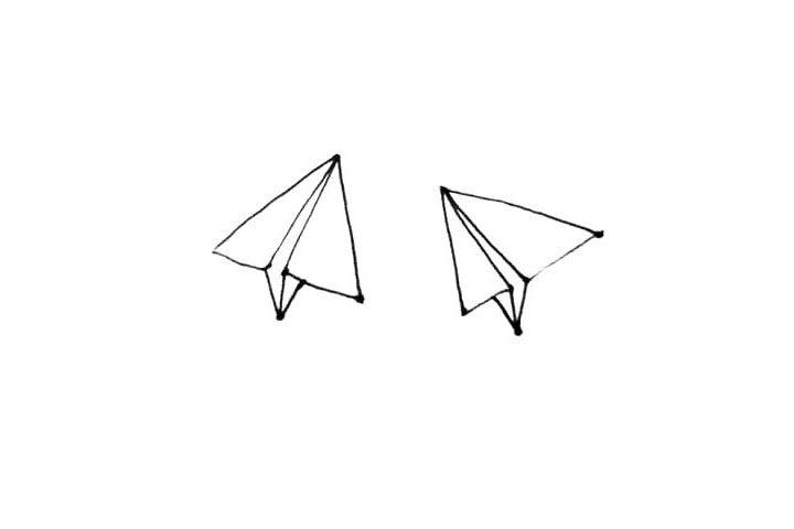 纸飞机简笔画画法步骤