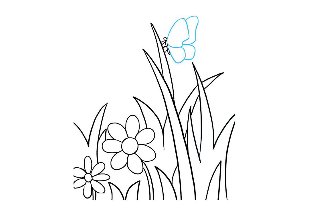 路边的野花怎么画