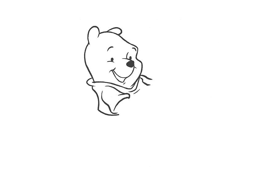 小熊维尼简笔画步骤图