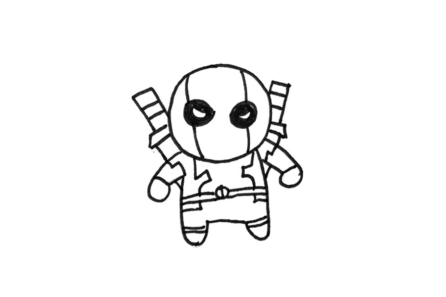 死侍怎么画简单