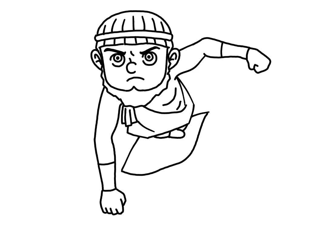 简笔画大力士海格力斯画法步骤