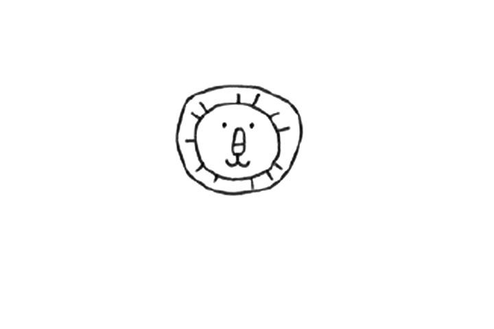 超简单可爱小狮子简笔画画法