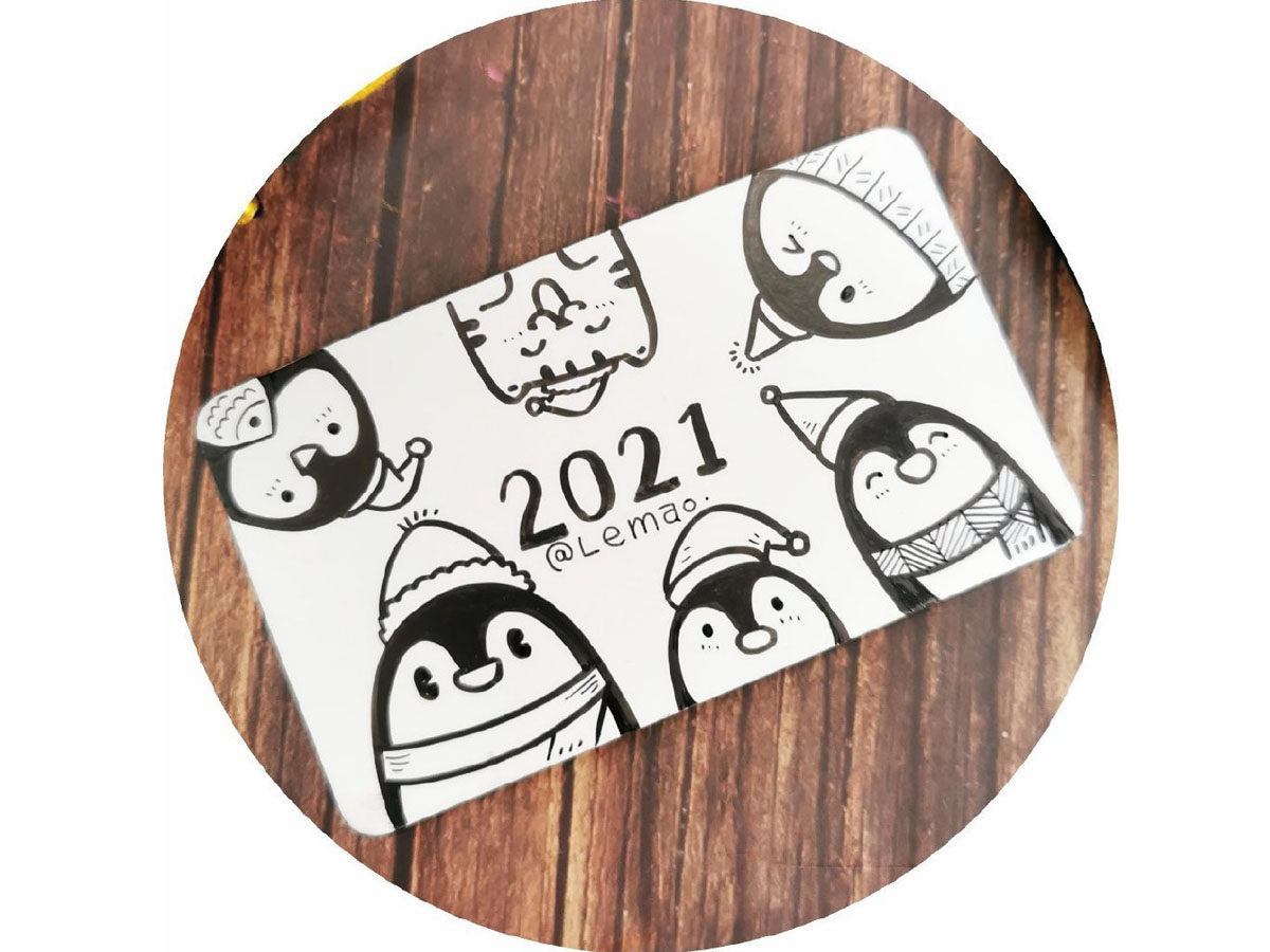 2021圣诞元旦简笔画图片