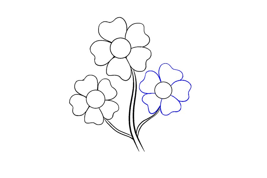 如何画漂亮的卡通小花