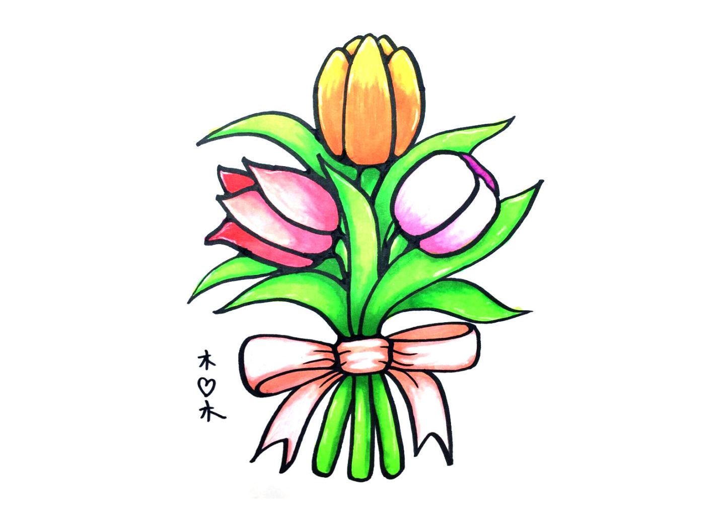 三八妇女节简笔画图片素材