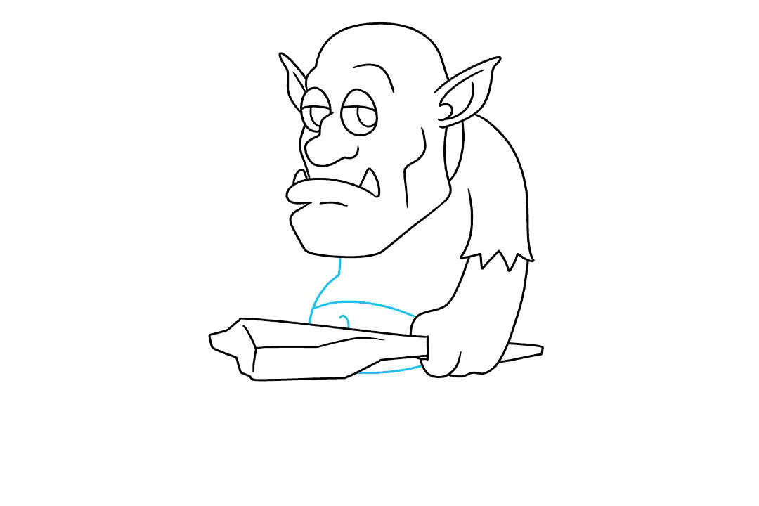 如何画绿巨魔简笔画