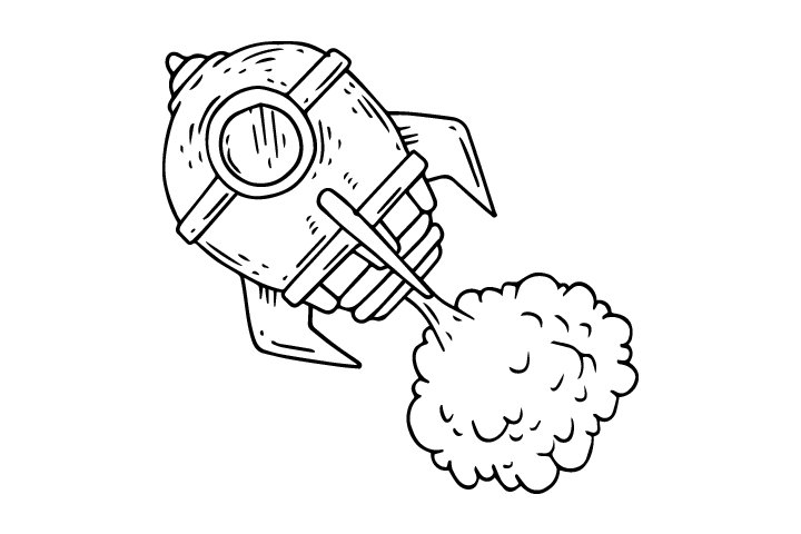 宇宙航天飞行器简笔画