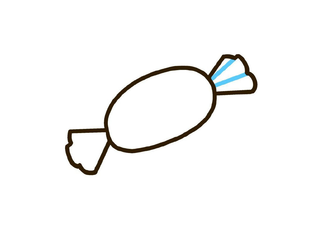 糖果简笔画画法步骤