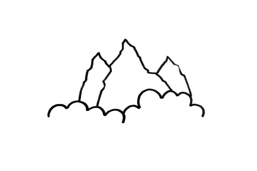 漂亮的大山风景怎么画