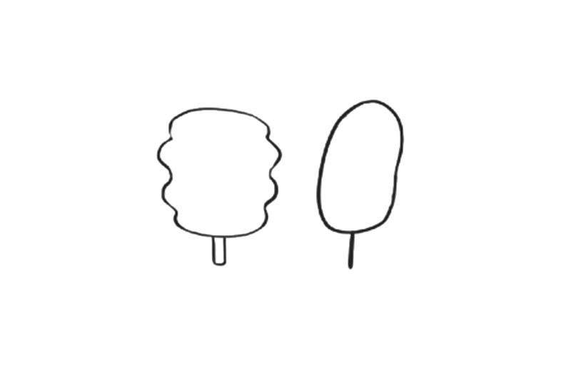 简单可爱的卡通烤串简笔画